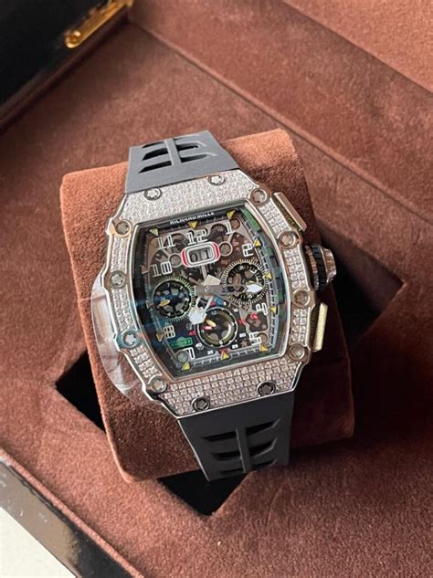 richard mille iced out fake|Richard Mille watch.